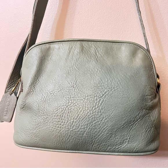 Vintage COACH Green Natural Grain Double Zip Satchel 4914, Used Good Condition - Picture 4 of 13